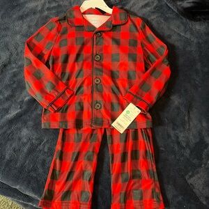 Carter's Red and Black Checkered Kids Pajama Set